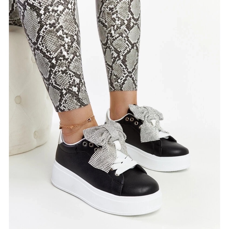 D/GMR Zapatillas negras con plataforma alta Rensje D/GMR Zapatillas negras con plataforma alta Rensje