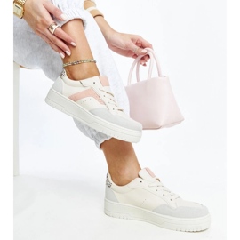 D/GMR Zapatillas Walda blancas con plataforma beige