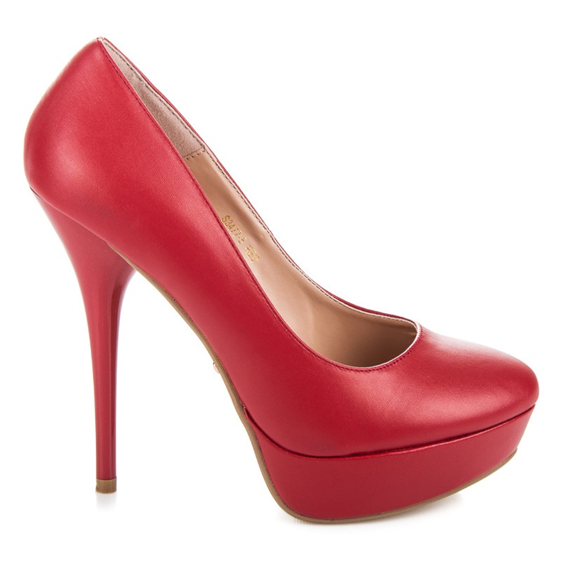 Ideal Shoes Bombas clásicas rojo