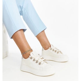 D/GMR Zapatillas beige con suela gruesa Walida.
