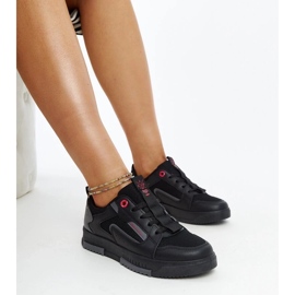 Sneakers femeninos de gris negro Jeans Cross LL2R4012C