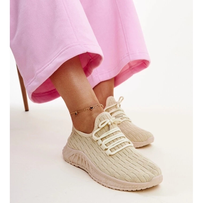 Deportivas tejido beige Milena Deportivas tejido beige Milena