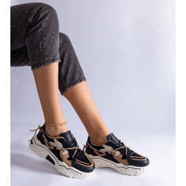 D/CEO Zapatillas negras decoradas con cordón de circonitas Valdez. negro
