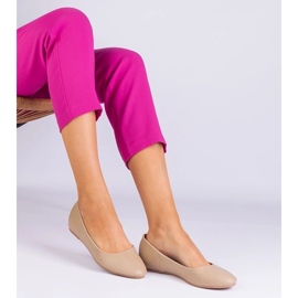 D/CEO Ballerinas beige en una cuña oculta de Eco -Leather Savelia