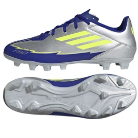 Adidas f50 club fg/mg ih0916 zapatos blue plateados plata