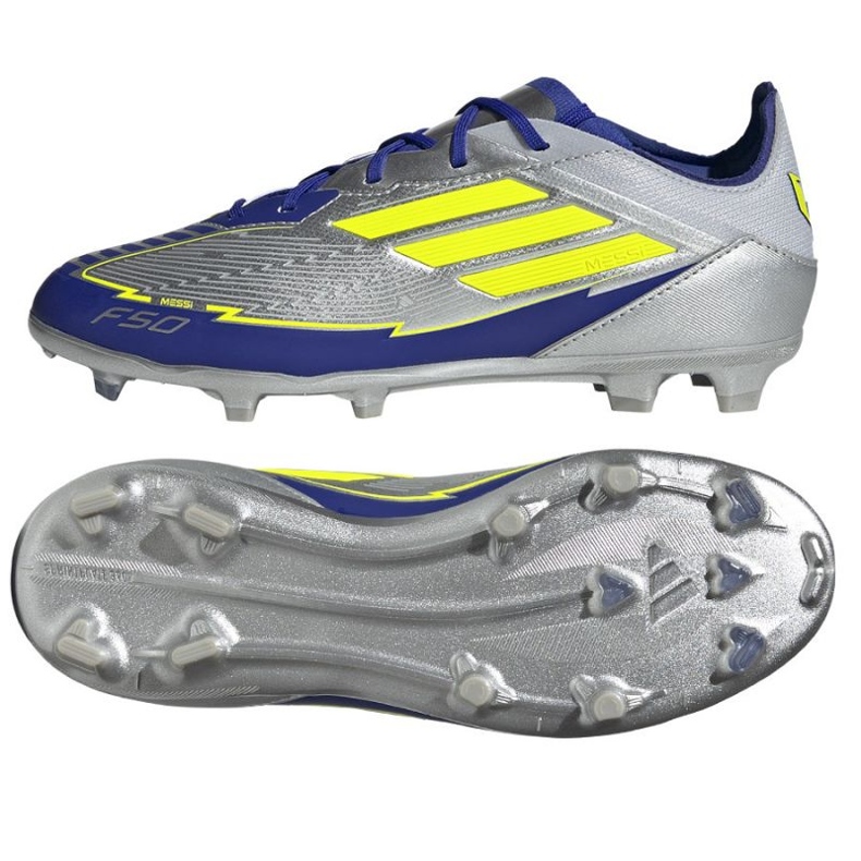 Adidas F50 Elite Messi FG IH0921 zapatos blue plateados plata