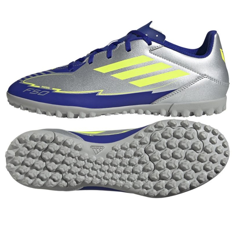 Adidas F50 Messi Club TF IH0917 zapatos plateados plata