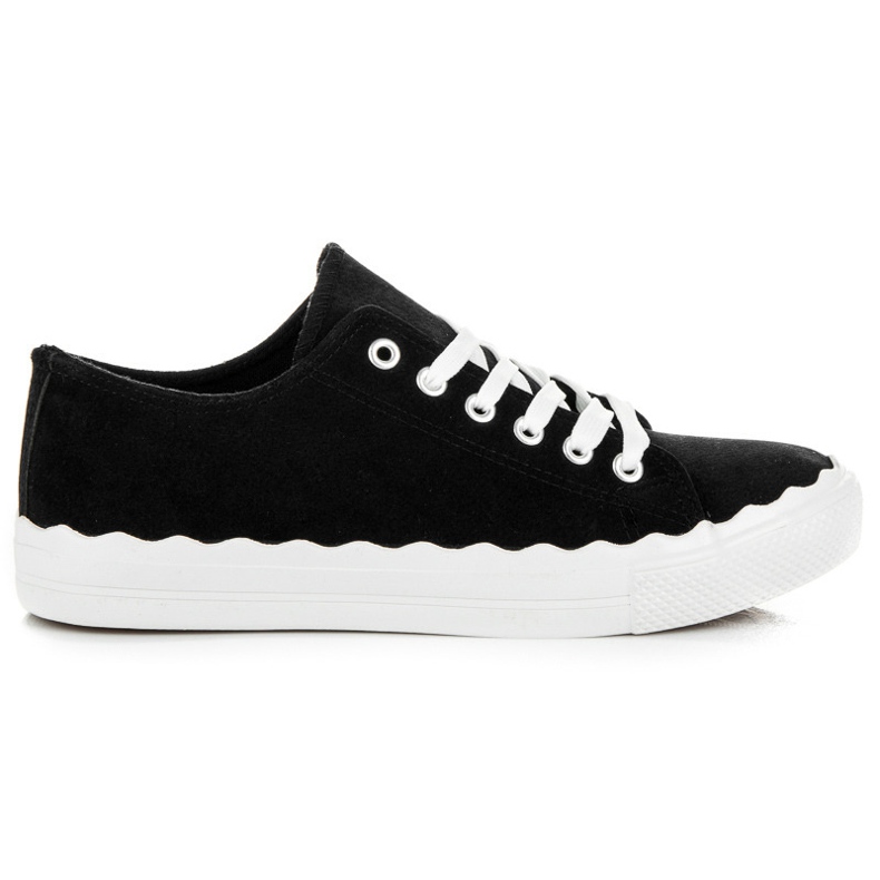 Zapatillas atadas negro