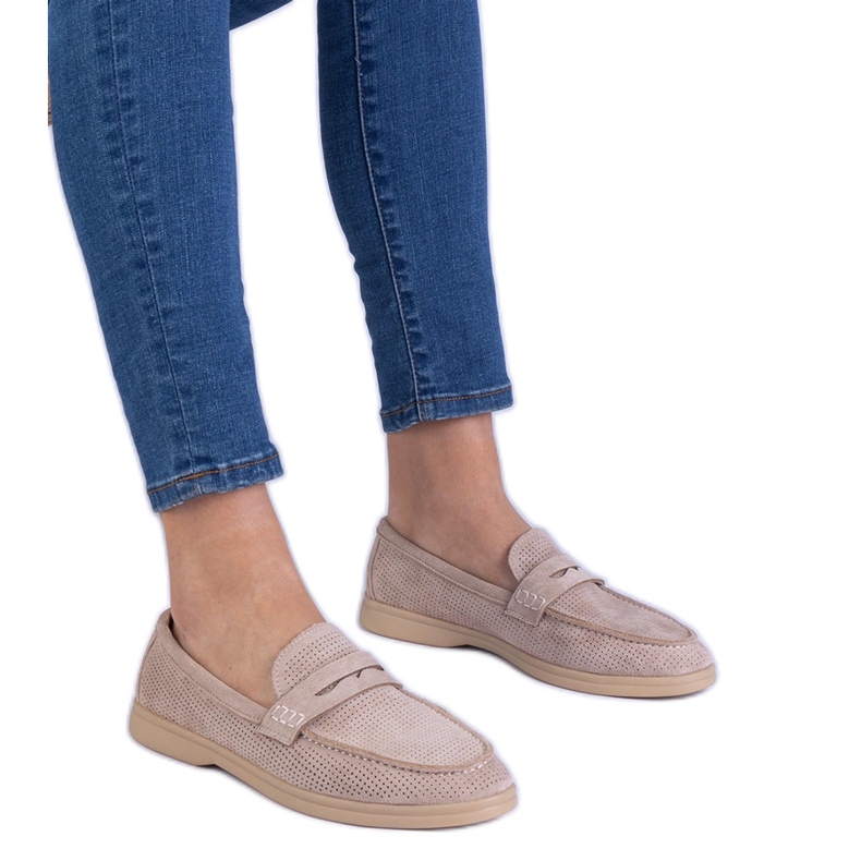 Mocasines de Openwork Brown Classic de Ekozamsz marrón