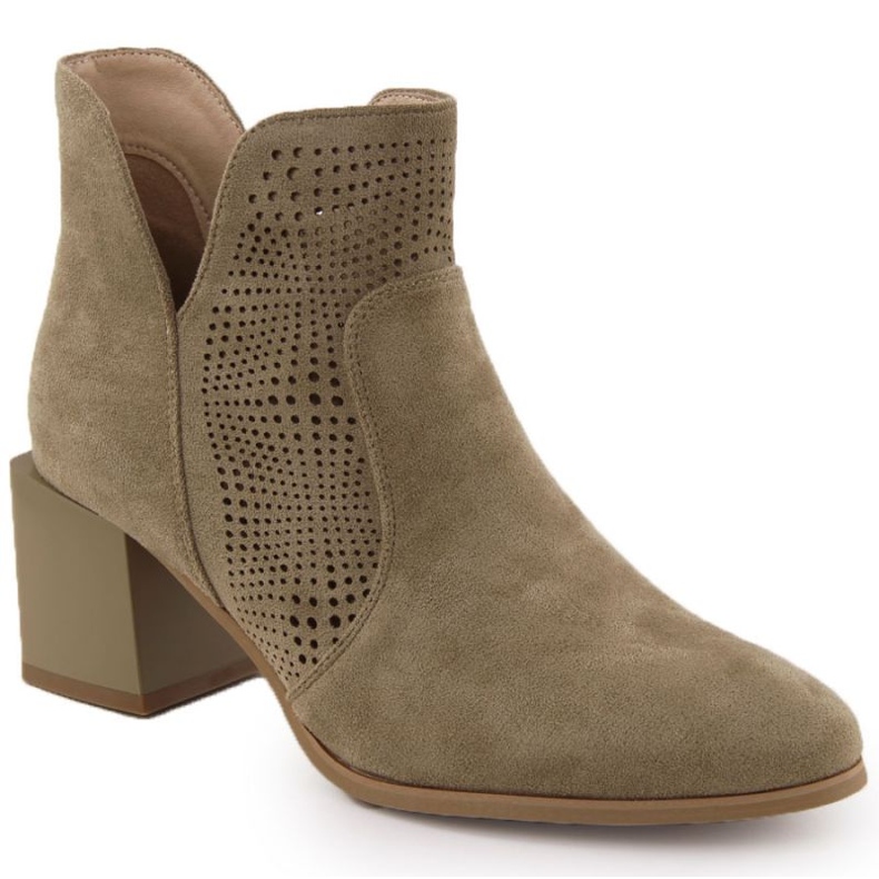 M.Daszyński Botas para mujeres en el poste M. Daszyński San49 beige