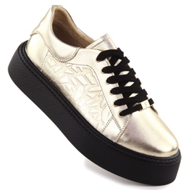 Zapatos para mujeres en la plataforma Filippo Paw546b dorado