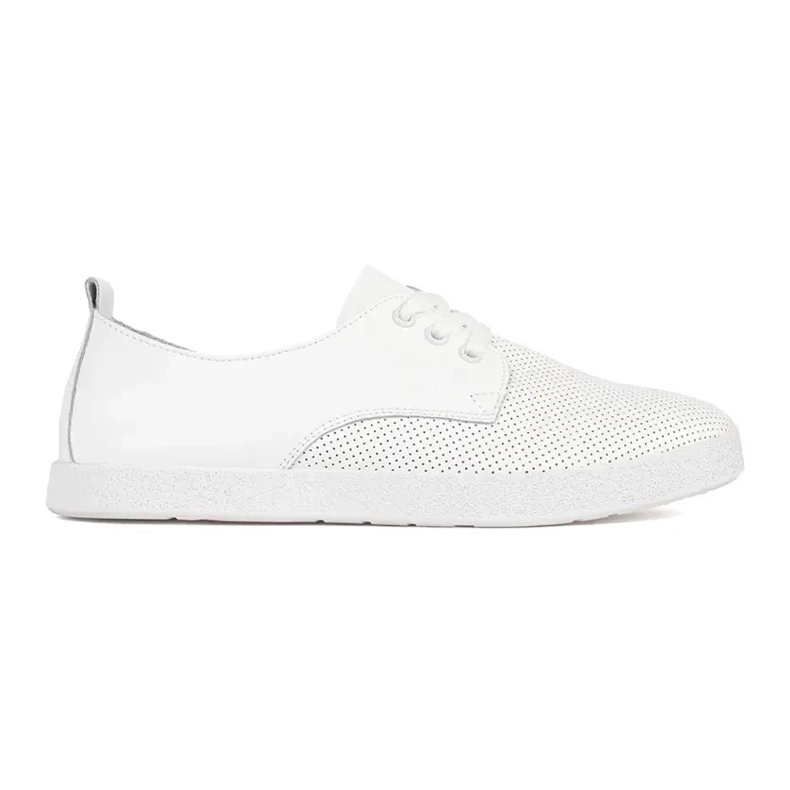 Goodin Zapatillas de zapato de aire blanco hechas de cuero natural