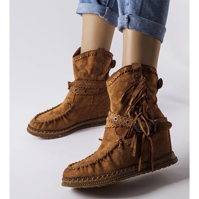 D/CEO Botas marrones con cuña de Teodata marrón