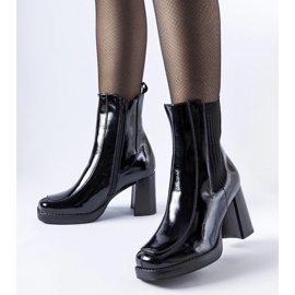 D/CEO Botines negros de charol de Boni D/CEO Botines negros de charol de Boni