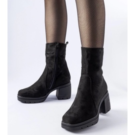 D/CEO Botas negras en el Eco-ECO-Zamsz Agordino Post por Ankle negro D/CEO Botas negras en el Eco-ECO-Zamsz Agordino Post por Ankle negro