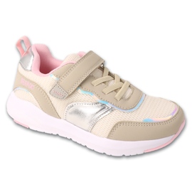 Zapatos deportivos de Befado para velcro 516y375 beige-pull rosado