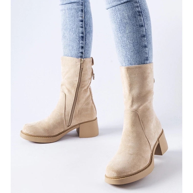 D/CEO Botines beige de ante ecológico de Agordino