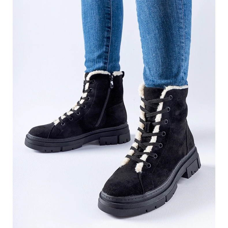 D/CEO Botines aislantes negros confeccionados en ante ecológico Chamblee