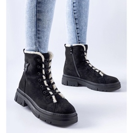 D/CEO Botines aislantes negros confeccionados en ante ecológico Pompei D/CEO Botines aislantes negros confeccionados en ante ecológico Pompei