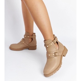 D/CEO Botines beige con cutie y perlas Asker D/CEO Botines beige con cutie y perlas Asker