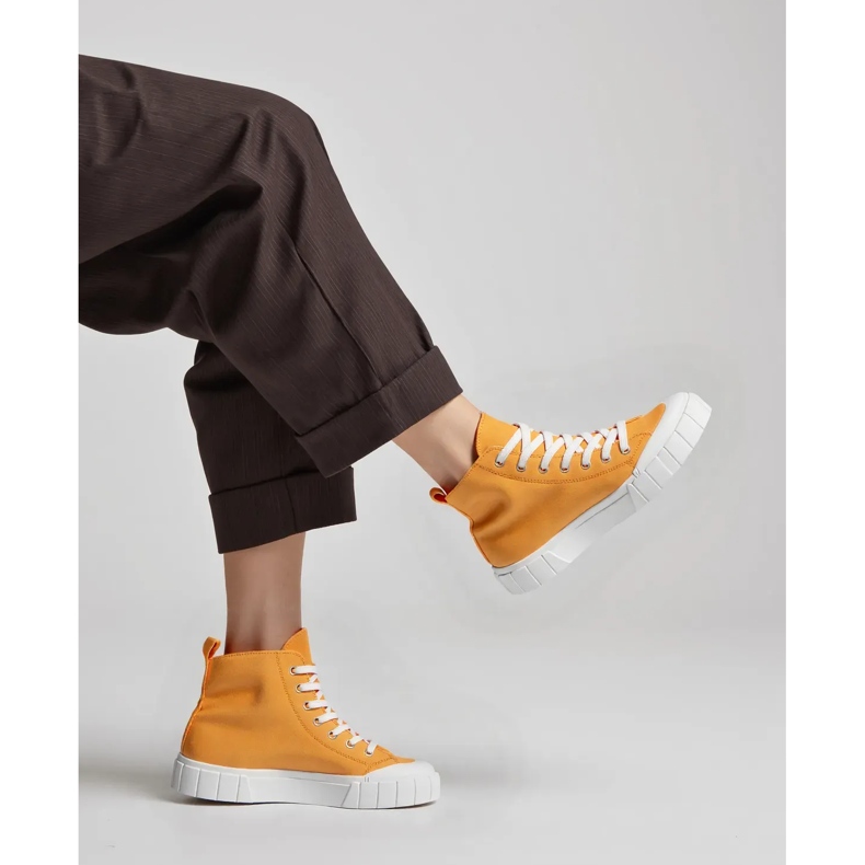 Zapatillas de zapatillas de naranja arvel femenina