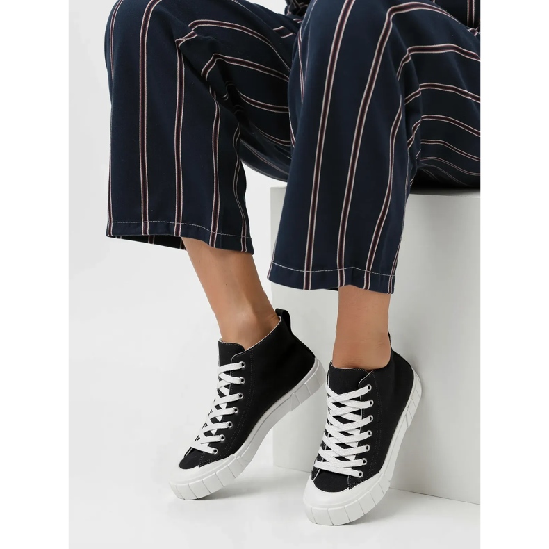 Zapatillas de zapatillas negras arvel femeninas negro