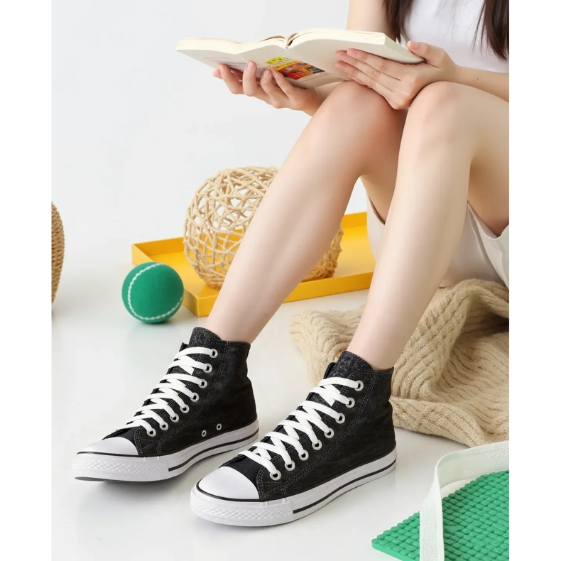 Zapatillas de deporte negro de cuervo femenino