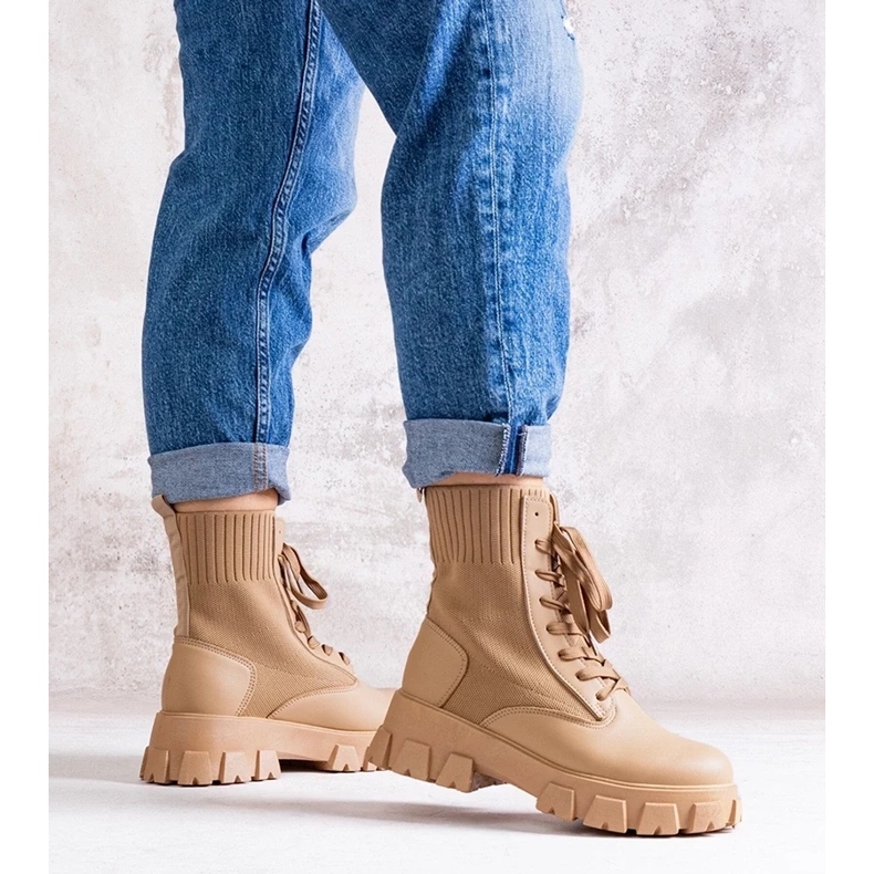 D/CEO Botines beige con parte superior flexible de Zogba