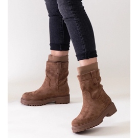 D/CEO Botines slip-on marrones con calcetín Ralia marrón D/CEO Botines slip-on marrones con calcetín Ralia marrón