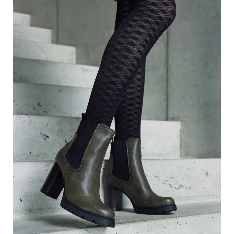 D/CEO Botines slip-on verdes confeccionados en ecopiel Motena D/CEO Botines slip-on verdes confeccionados en ecopiel Motena