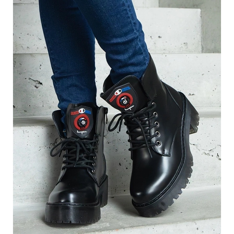 D/CEO Botas Ranco negras de mujer negro