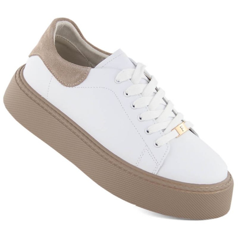 Zapatos deportivos en la plataforma blanca de Filippo Paw546a blanco