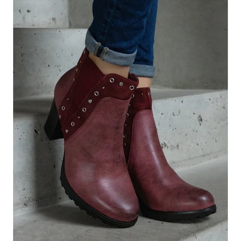 D/CEO Botines con aislamiento burdeos de Lilya rojo