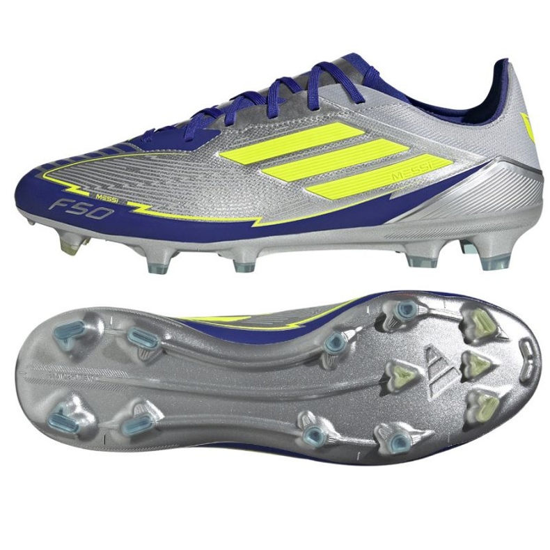 Adidas F50 Pro Messi FG JR8023 Silver Football Shoes plata