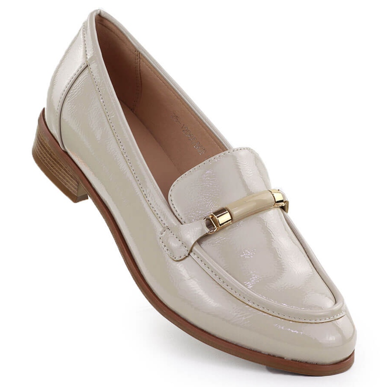 Potocki Zapatos beige beige lacados con lacado bajo de mujeres SZ12065