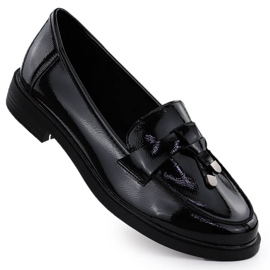 Zapatos lacados para mujeres Lords Negro Potocki SZ12369