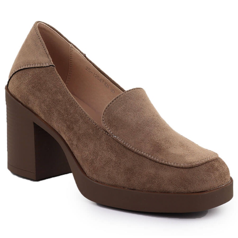 Zapatos tacones altos, gamuza beige potocki sz12547