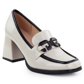 Zapatos de mujer pintados en el poste beige Potocki SZ12553