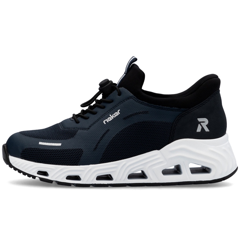 Zapatos deportivos femeninos azul marino rieker n5257-14