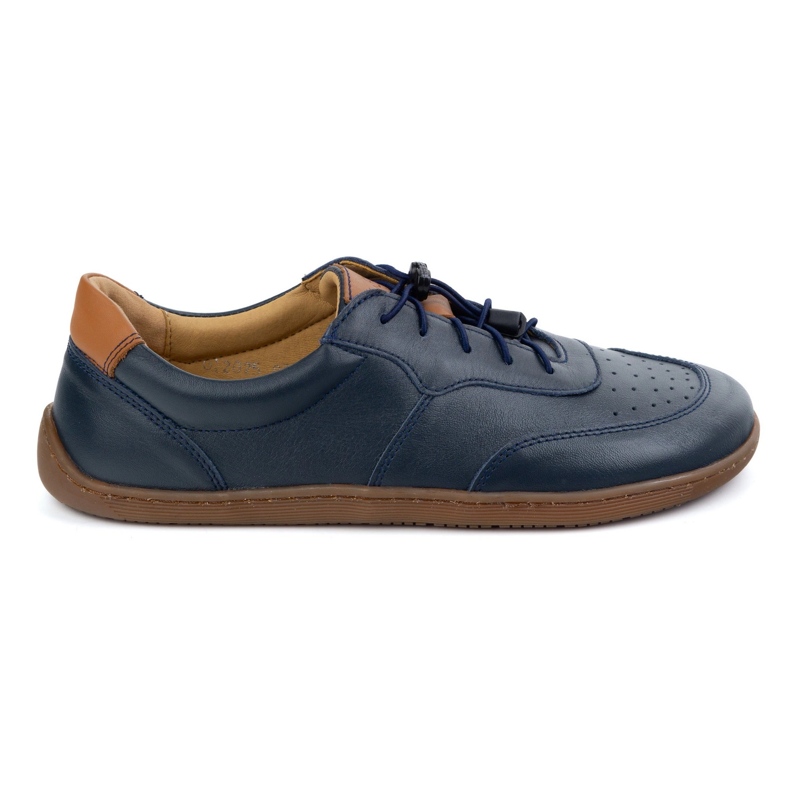Kampol Zapatos de cuero minimalista descalzo 500/54 azul marino