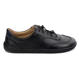 Kampol Zapatos de cuero minimalista descalzo 500/15 negro