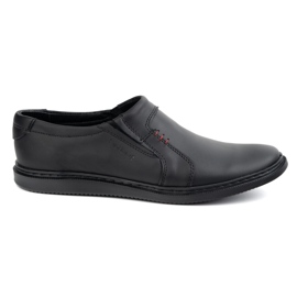 Polbut Zapatos para hombres hechos de cuero 2132plb negro