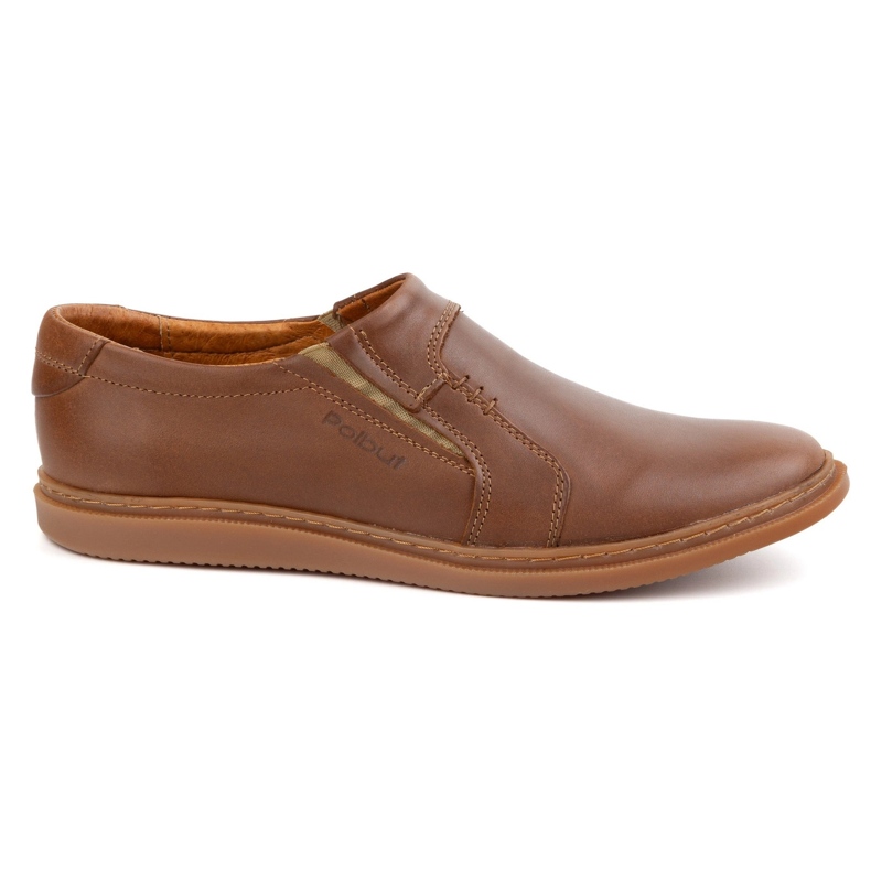 Zapatos de cuero para hombres Polbut 2132plb Camel marrón