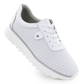 S.Barski Zapatos en la plataforma S. Barski LR51-629 White blanco