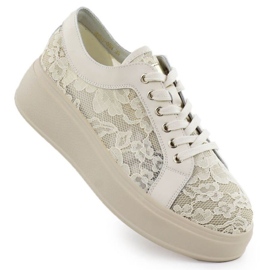 S.Barski Zapatos en la plataforma S. Barski Hy51-059 beige