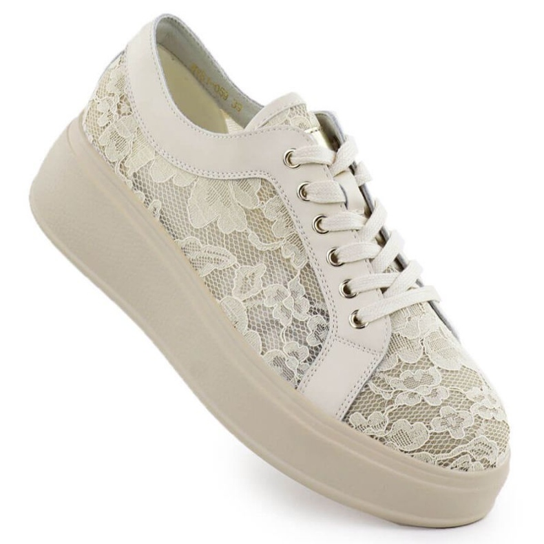 S.Barski Zapatos en la plataforma S. Barski Hy51-059 beige