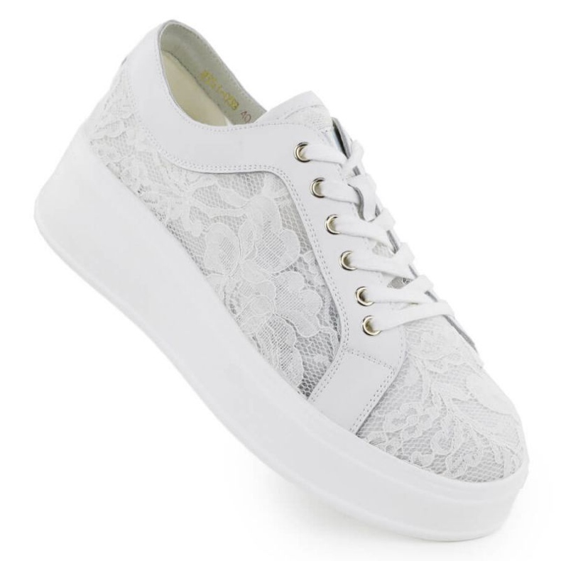 S.Barski Zapatos en la plataforma S. Barski Hy51-059 White blanco