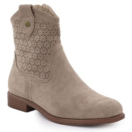 Botas de vaquero abiertos S.Barski Hy51-063 beige