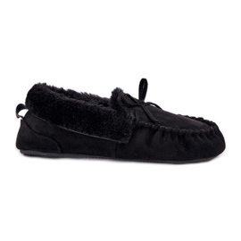 Mocasines de mujer con pelaje negro