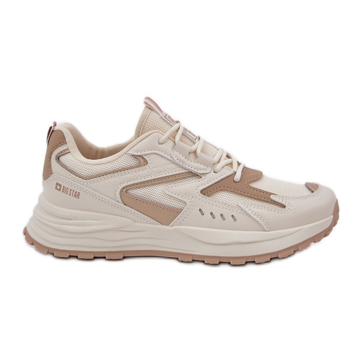 Big Star Zapatos deportivos femeninos grandes estrellas nn274a096 sistema beige de alta polisura